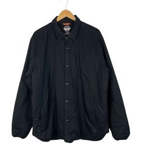 DOCKERS MEN'S Alpha Khaki Smart Flex Black Button Up Long Sleeve Jacket US XL